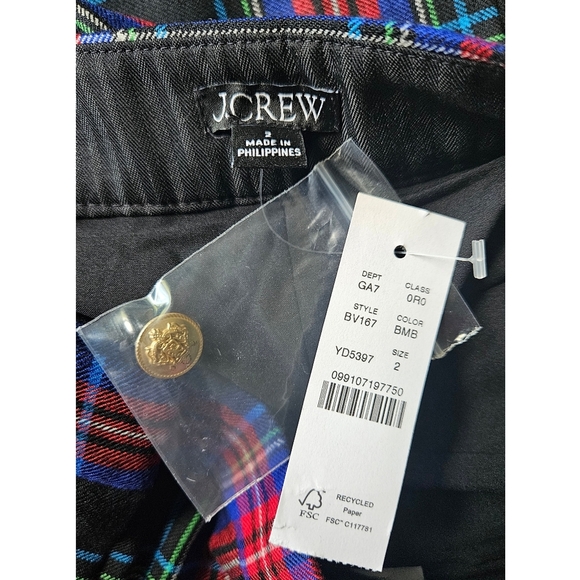 J.Crew Full-length Sydney wide-leg pant in Stewart tartan wool blend - Picture 9 of 11